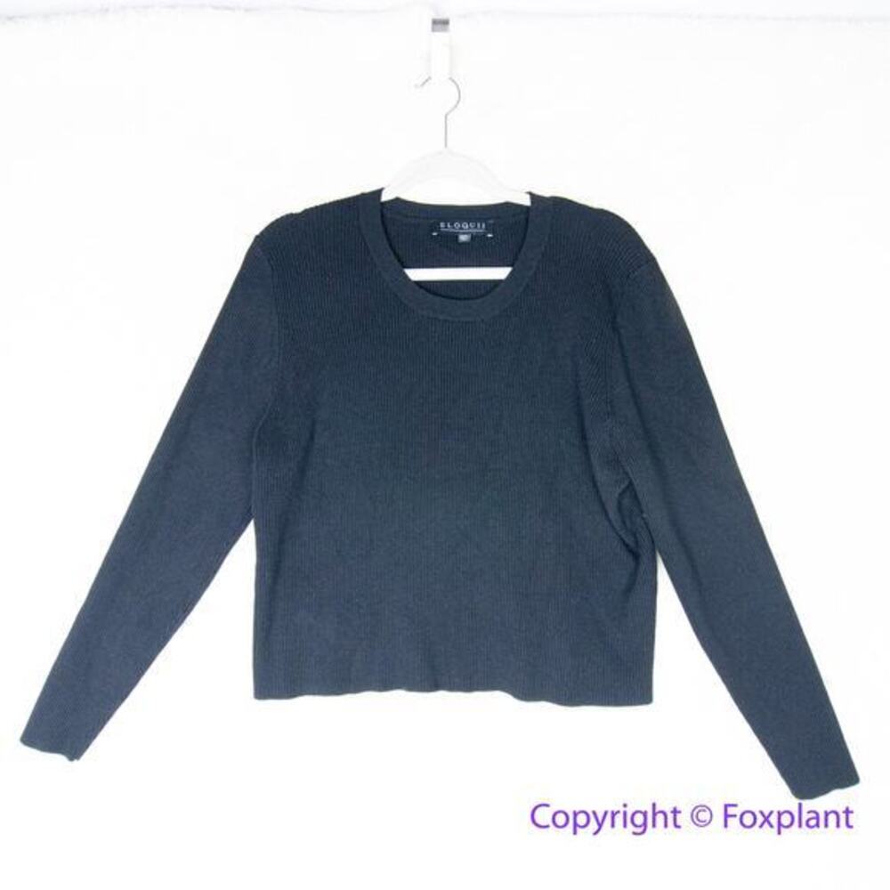 New! Eloquii black pullover sweater, size 22/24